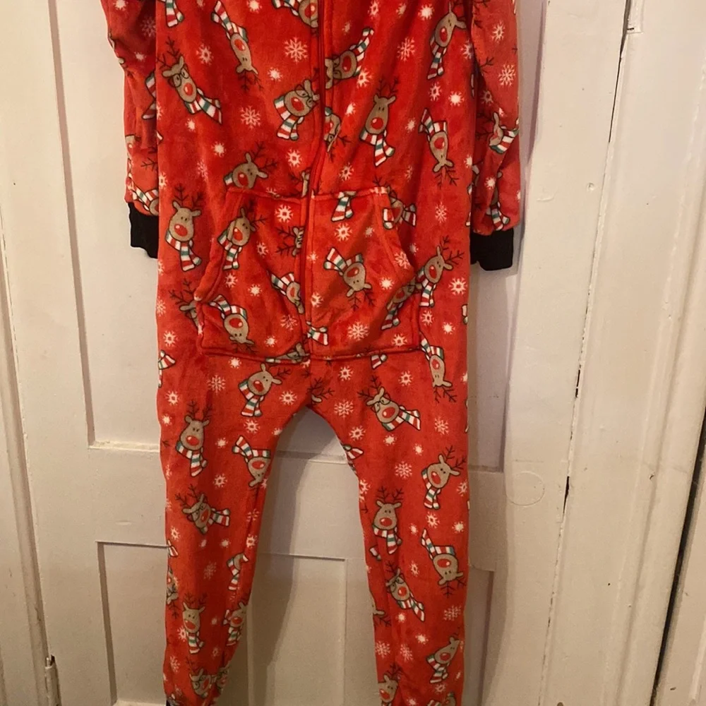 Christmas Pajama Onesie Full Length EUC Women’s Medium - Picture 6 of 6